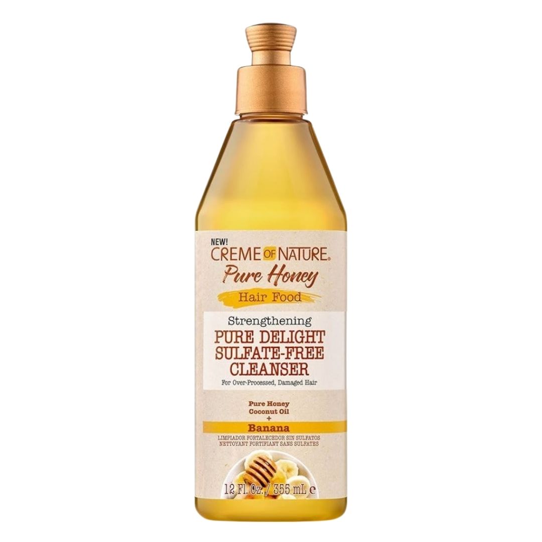 Creme Of Nature Pure Honey Hair Food Banana Pure Delight Sulfate Free Cleanser 355ml