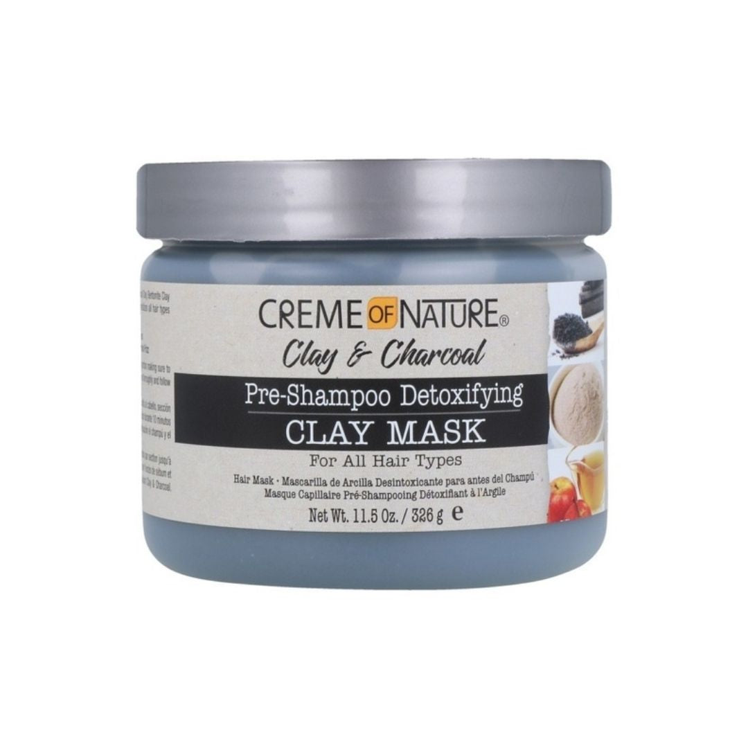 Creme of Nature Clay & Charcoal Pre-Shampoo Detoxifying Clay Mask 326g