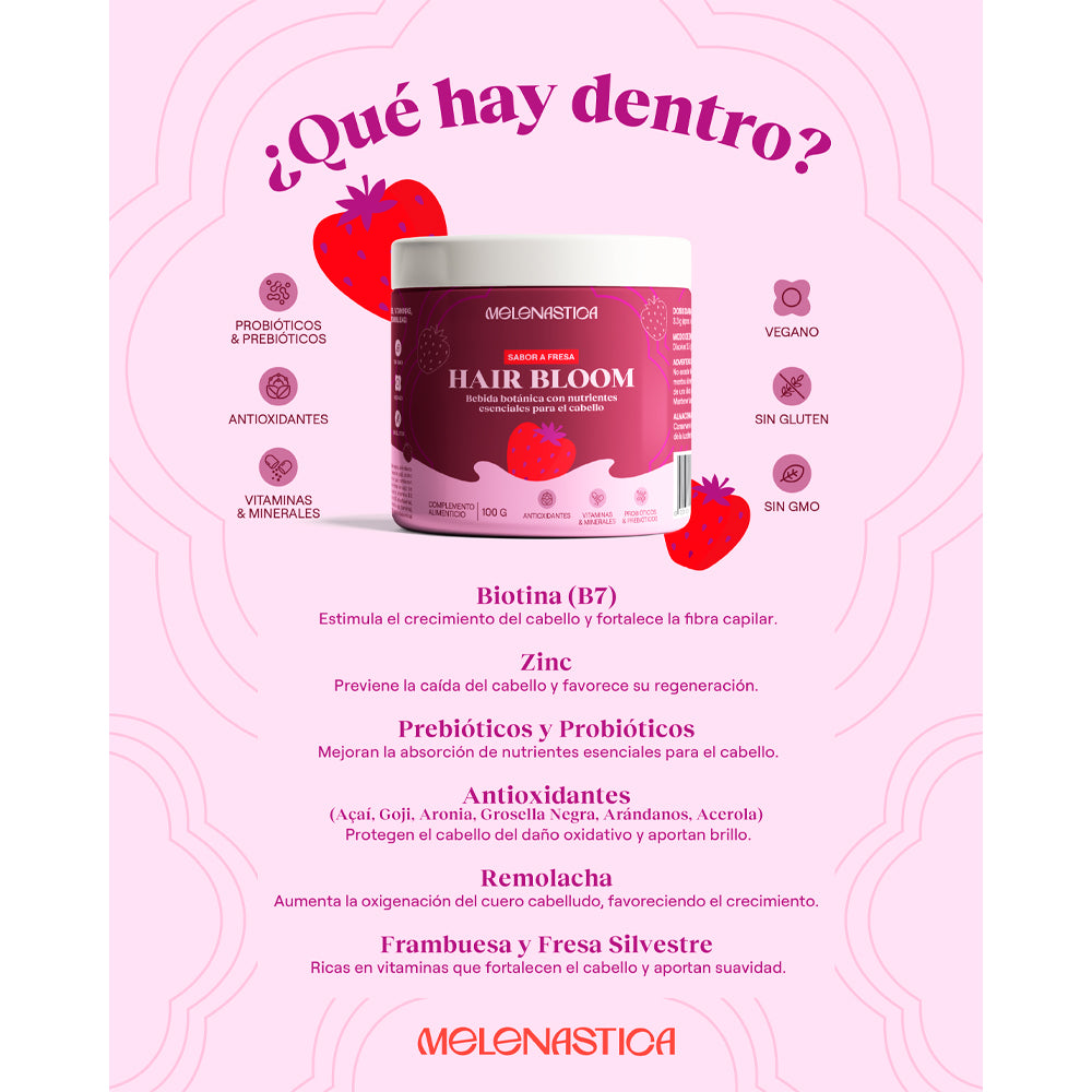 Melenastica Hair Bloom Bebida Botánica 100g