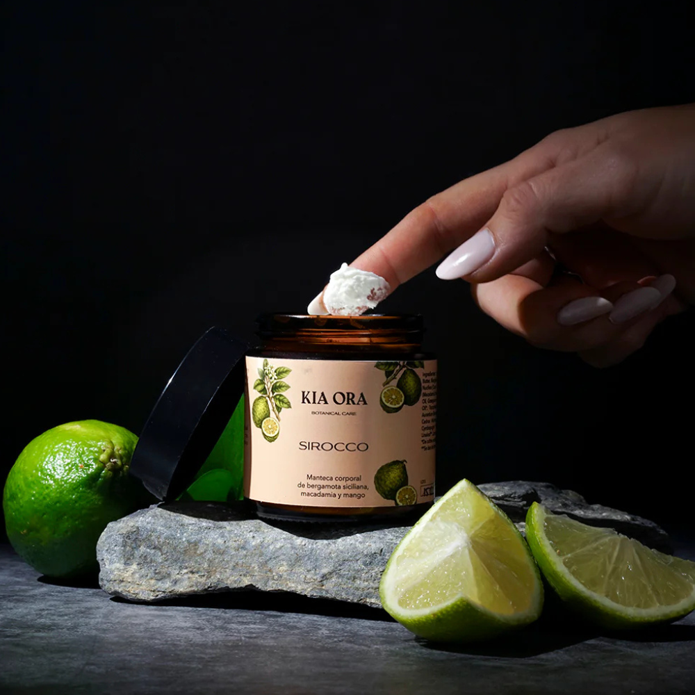 Kia Ora Sirocco Manteca Corporal de Bergamota Siciliana, Macadamia y Mango 200ml