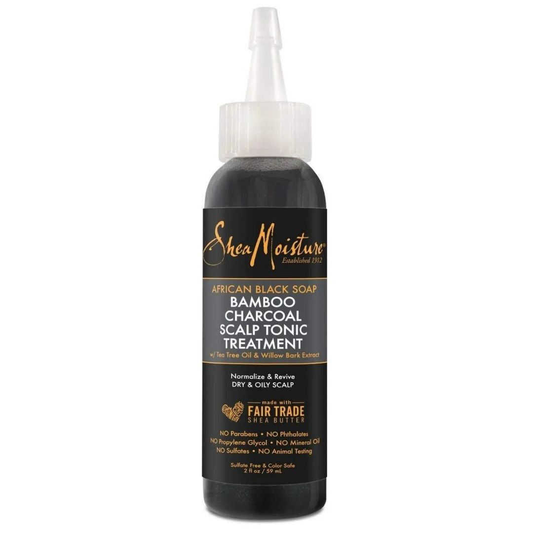 Shea Moisture African Black Soap Bamboo Charcoal Scalp Tonic Treatment 59ml
