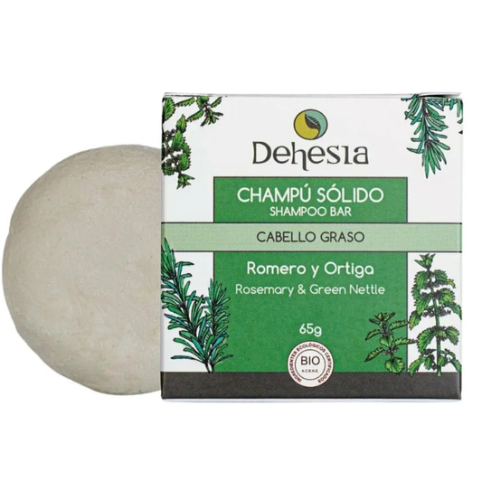 Dehesia Champú Sólido BIO Cabello Graso con Romero y Ortiga 65g
