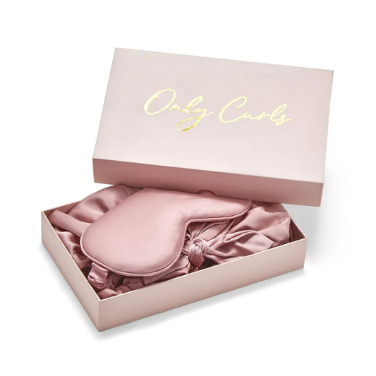 Only Curls Satin Lined Hair Turban & Sleep Mask Set