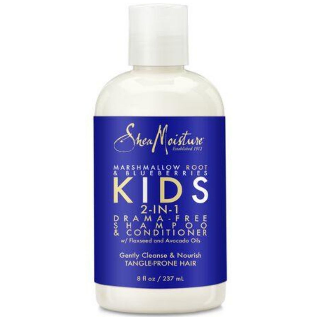 Shea Moisture Marshmallow Root & Blueberries Kids 2-In-1 Drama-Free Shampoo & Conditioner