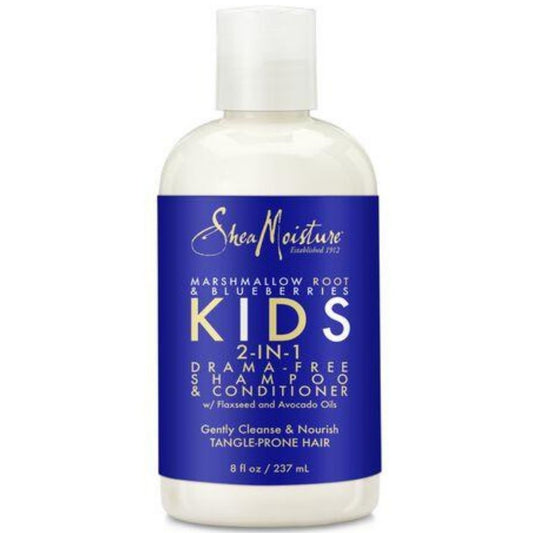 Shea Moisture Marshmallow Root & Blueberries Kids 2-In-1 Drama-Free Shampoo & Conditioner