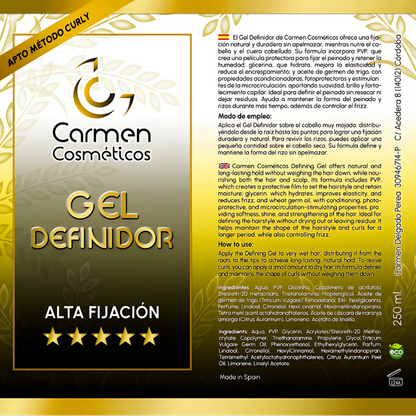 Carmen Cosméticos Gel Definidor Alta Fijación 250ml