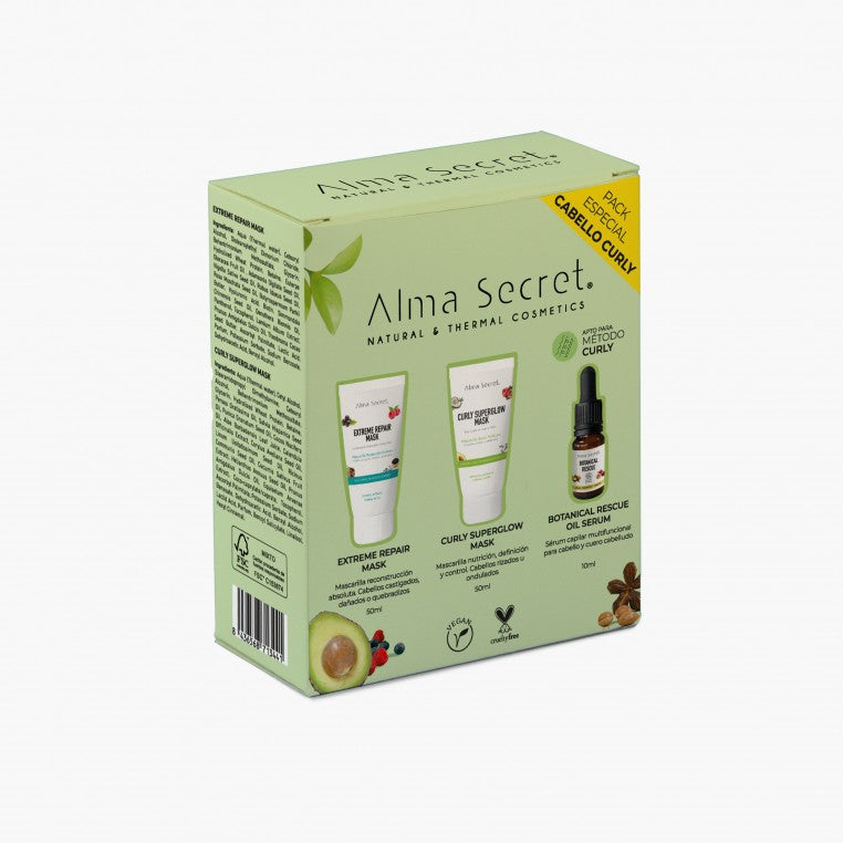Alma Secret Pack Regalo Minis: Curly & Extreme & Botanical Rescue