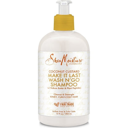Shea Moisture Coconut Custard Make It Last Wash N´ Go Shampoo 384ml
