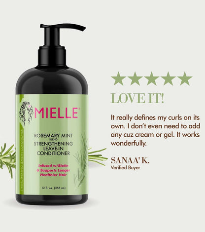 Mielle Rosemary & Mint Leave-In Strengthening Conditioner 355ml