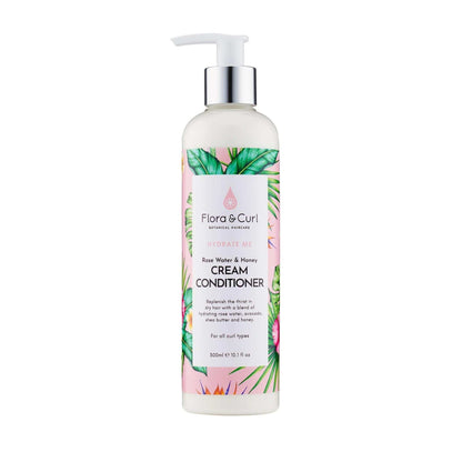 Flora & Curl Hydrate Me Rose Water Cream Conditioner 300ml